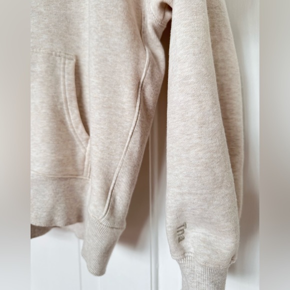 Aritzia Terry Fleece Boyfriend Hoodie in Oatmeal - Picture 6 of 7
